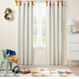 One Pillowfort Tie Top Blackout Curtain Colorful Ties 42 X 63